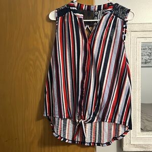 Women’s red, white and blue tank top size X-Large